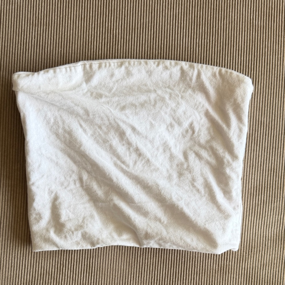 Brandy Melville White Strapless Top